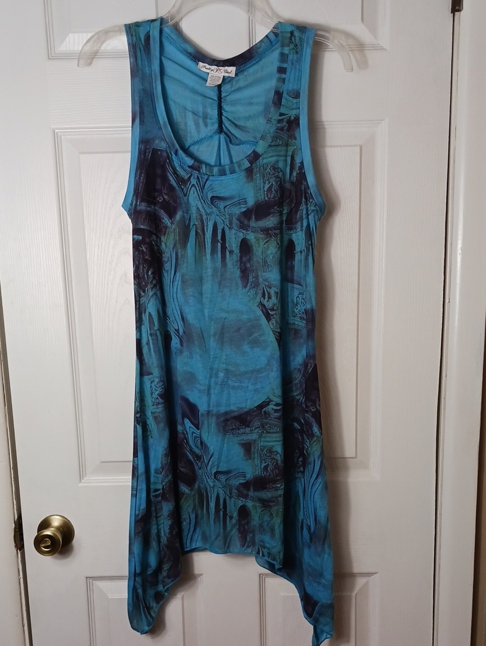 Vintage Sleeveless Dress Tunic Y2K Graphic Print Whismical Fairy Cotton Size XL